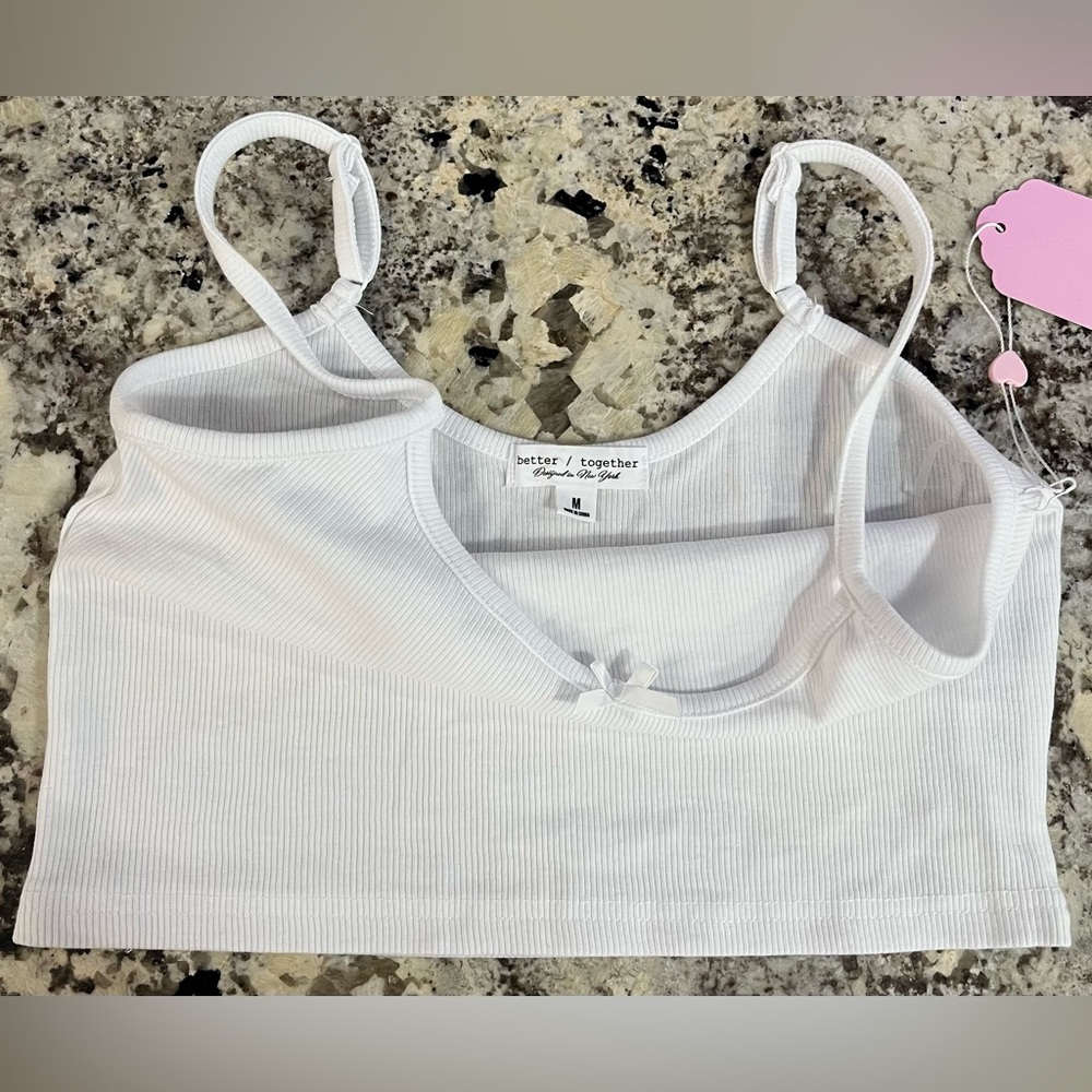 2 piece set of white Camisoles by “Better Together “ and “SHEIN”. - Picture 3 of 6